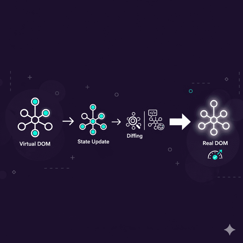 Thumbnail image for The Power of the Virtual DOM in React Explained Simply